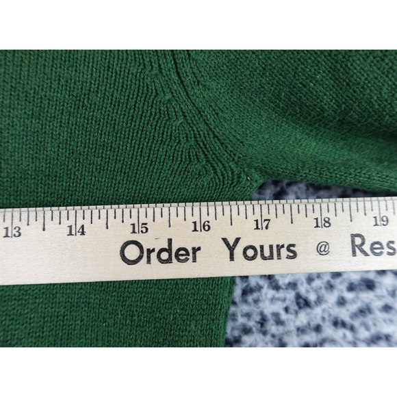 H&M Unisex Christmas Sweater Size 8 Green Snowman Penguins Sequins Long Sleeve - Picture 10 of 13